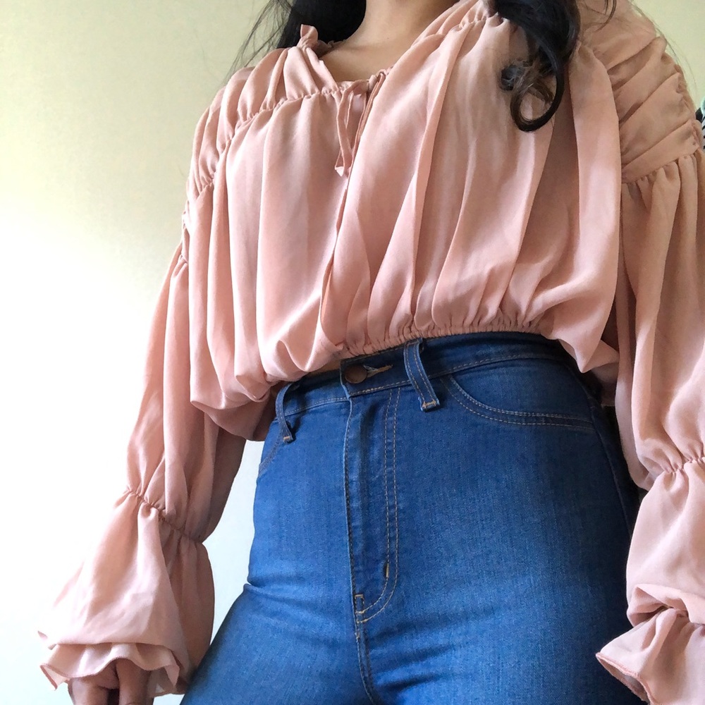 Rose Pink, Loose fitted, Blouse,